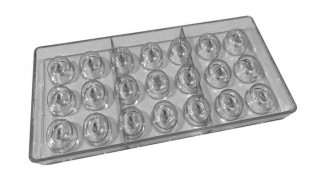 Полікарбонатна форма для цукерок Овал, 21 шт Полікарбонатна форма для цукерок Овал, 21 шт