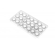 Полікарбонатна форма для цукерок Напівсфера рифлена, 21 шт