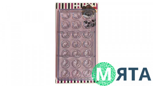 Полікарбонатна форма для цукерок Напівсфера Вихор, 21 шт