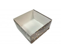 Коробка 17х17х9 у горошок