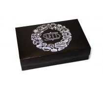 Коробка для еклерів та десертів Чорна SWEETS
