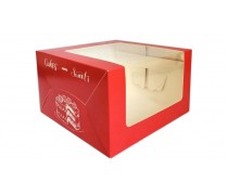 Коробка для торта 25х25х15 см, Червона