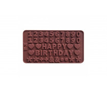Силіконова форма Happy Birthday + цифри