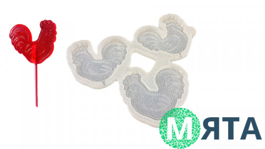 Силіконовий молд для льодяників Півники, 3шт