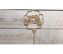 Топпер "Happy Birthday" №12, дерево