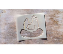 Трафарет Курочка, 11х12,5 см