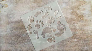 Трафарет Сліди, 12 см Трафарет Сліди, 12 см