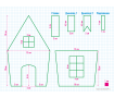 Набір вирубок Пряниковий будиночок 3d №2. З димарем
