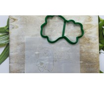 Вирубка + трафарет Ведмідь №6