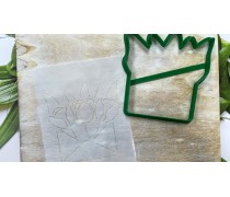 Вирубка + трафарет Тюльпани №1