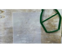 Вирубка + трафарет Великодній кошик №2