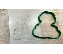 Вирубка + трафарет Змія №1