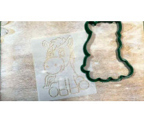 Вирубка + трафарет Конячка