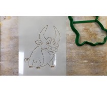 Вирубка + трафарет Бичок №1