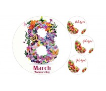 Пищевая картинка "8 Марта". 6