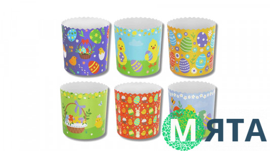 Бумажная форма для паски микс №12, 70х78 мм