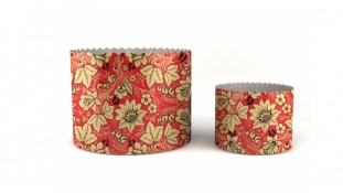 Бумажные формы для куличей Красные Цветы, 90х90 мм
