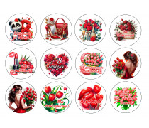 Съедобная картинка "С праздником Весны. 8 марта".