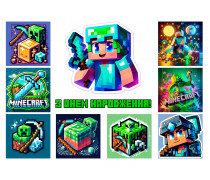 Съедобная картинка  Майнкрафт 9