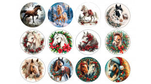 Съедобная картинка Новогодняя картинка Лошадь Съедобная картинка Новогодняя картинка Лошадь