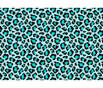 Съедобная картинка Бирюзовый Леопард  фон