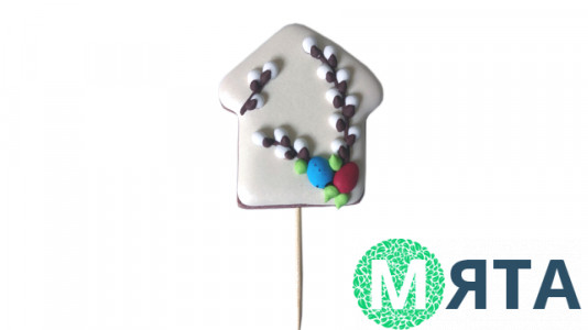 Cахарное украшение Хатинка, 1 шт