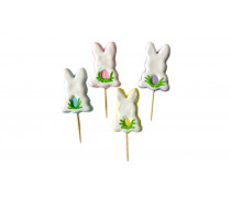 Сахарный топпер Пасхальный Зайчик микс, 1 шт