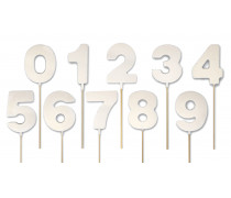 Декор mi-mi Цифра на палочке, Белая