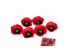 Сахарный декор Маки, 6 шт