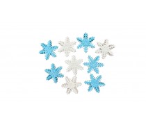 Набор сахарных фигурок Снежинки фигурные, 9 шт