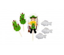 Набор сахарных топперов Рыбак