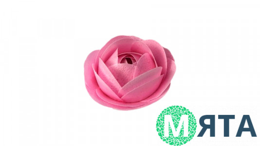 Вафельный Ранункулюс 8 см, Розовый