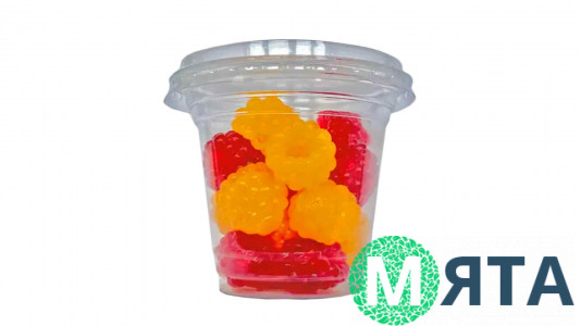 Мармелад Малина, в стакане