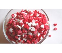 Сахарная посыпка Сердечки №5 красно-белые-розовые