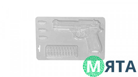 Форма для шоколада Пистолет с патронами