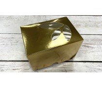 Коробка 12х8,5х9 см  (1 капкейк). Золото