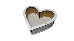 Деревянная коробка Сердце 25 см, лхдф