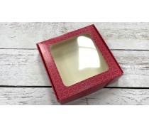 Коробка для пряников 15х15х3 см, Розовые Сердца