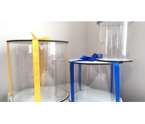 Прозрачная коробка для торта, белое двп. Размеры в ассортименте