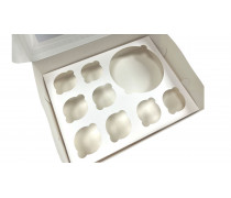 Вкладка в коробку, Бенто+8 капкейков