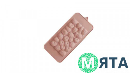 Силиконовая форма Плитка Шоколада Клубника