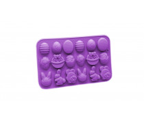 Силиконовая форма Пасхальные зайцы + яйца