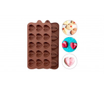 Силиконовая форма для конфет Граненные Сердечки
