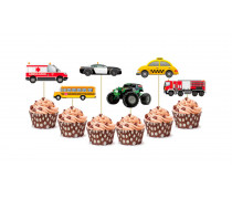 Мини-Топперы Машинки, картон