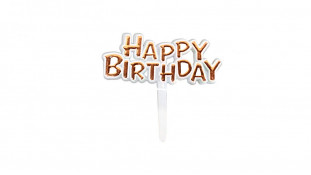 Мини-Топпер Happy Birthday №28, пластик Мини-Топпер Happy Birthday №28, пластик