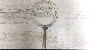Топпер "Happy Birthday" №18, картон