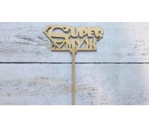 Топпер "Superмуж" , дерево