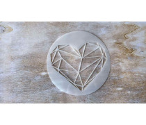 Трафарет Сердце Оригами, 12 см