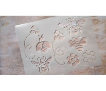 Трафарет Пчелы, 20х15 см