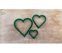 Набор вырубок Сердечки, 3 шт
